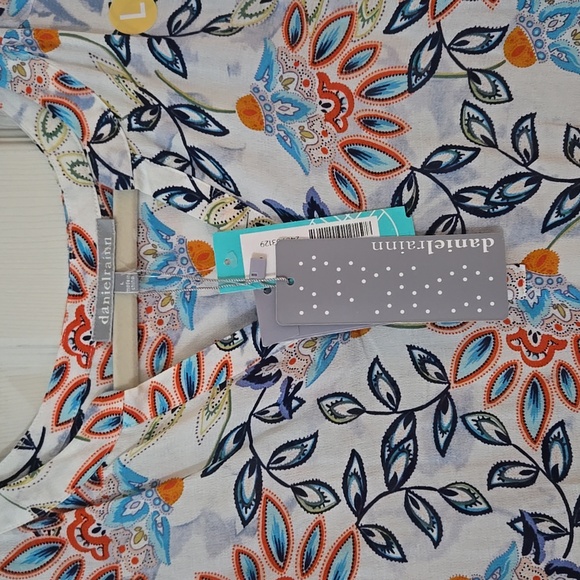 NWT Daniel Rainn Stitchfix Colorful Floral Koda Split Neck Blouse - Picture 3 of 5